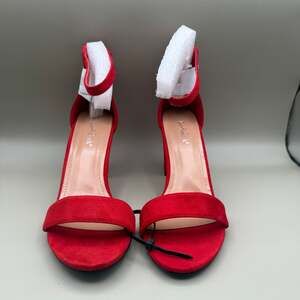 Lov Mark Women's Red Heeled Sandals #6